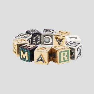 NWT MARC JACOBS THE TOY BLOCKS BRACELET IN GOLD MULTI NEW UNIQUE SOLDOUT RUNWAY